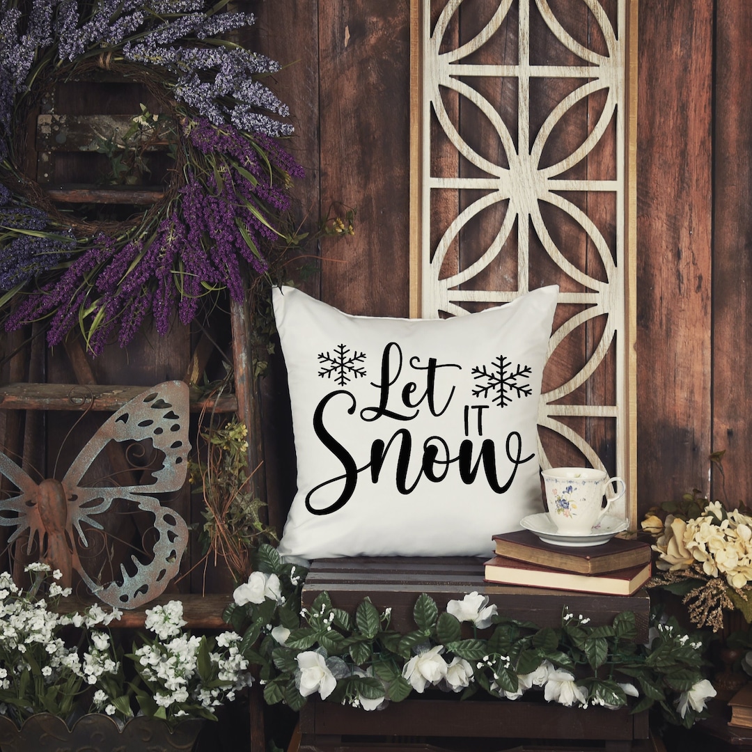 “Let It Snow” Holiday Hat Pillow – 20x20