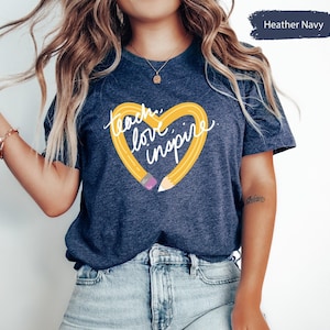 Teach Love Inspire Shirt, Teacher Shirts, Teacher Gift, Gifts For Teacher, Teacher Life Shirt, Teacher Appreciation, Back To School Shirt