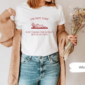 Meme Shirt, Funny Frog Tshirt, Sarcastic T Shirt, Funny Shirts, Trending T-Shirt, Frog Tshirts, Ironic T Shirts, Im Not Lost Tee, Frog Shirt image 1