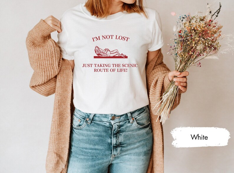 Meme Shirt, Funny Frog Tshirt, Sarcastic T Shirt, Funny Shirts, Trending T-Shirt, Frog Tshirts, Ironic T Shirts, Im Not Lost Tee, Frog Shirt image 1