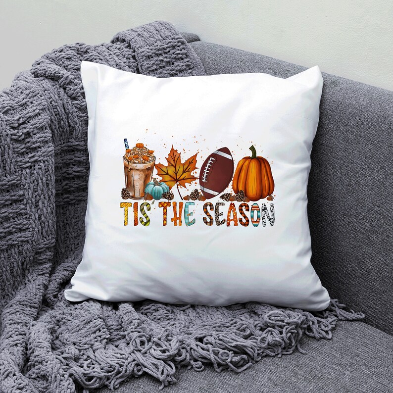 Fall Decorative Pillow Cover, Autumn Pumpkin Decor, Farmhouse Throw Pillow image 5