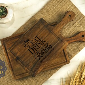 Custom Retirement Cutting Board, Engraved Cheese Board, Personalized Charcuterie Board Gift, Gift for Retirement, Personalized Gift image 3