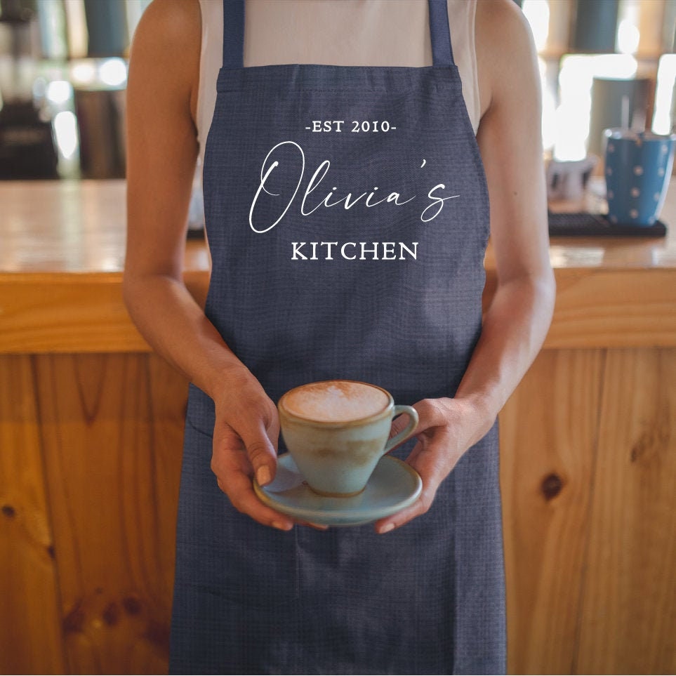 Personalized Apron, Name Apron, Custom Name Apron, Personalize Apron, Chef Apron, Mom Apron, Baking Apron, Baking Gift, Chef Gift