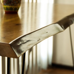 Solid Walnut Wooden Table, Custom Handmade Walnut Table, Live Edge Table, Wooden Kitchen Table, Farmhouse Decor, Dining Room Furniture