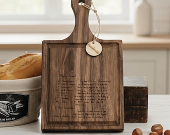 Recipe Cutting Board, Handwritten Engraved Family Keepsake | Custom Cutting Board