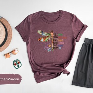 Motivational Shirt, Inspirational Shirt, Positive Quotes Tee, Inspirational Saying Tee, Positivity Shirt, Dragonfly Shirt, Kindness Gift image 6