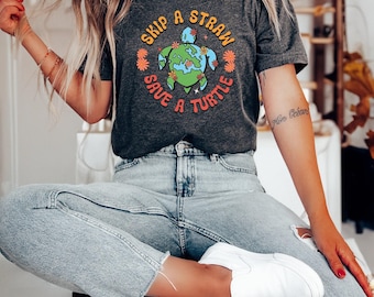 Earth Day Shirt, Umwelt Shirt, Umwelt Shirt, Mutter Erde Shirt, Klimawandel Shirt, Speichern Sie eine Schildkröte Shirt, Schildkröte TShirt