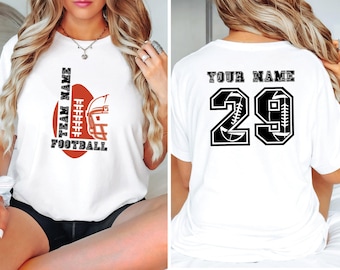 Personalized Football Team Shirt, Custom Football Shirt, Game Day Shirt, Football Season Shirt, Your Name Football Shirt,Football Shirt Gift