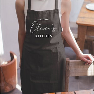 Personalized Apron, Name Apron, Custom Name Apron, Personalize Apron, Chef Apron, Mom Apron, Baking Apron, Baking Gift, Chef Gift zdjęcie 5