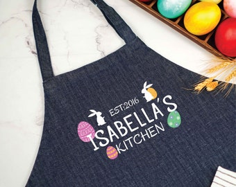 Personalized Easter Bunny Apron, Custom Chef Apron