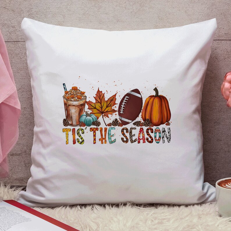 Fall Decorative Pillow Cover, Autumn Pumpkin Decor, Farmhouse Throw Pillow image 4