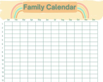 Jahr auf einen Blick - Familienjahreskalender