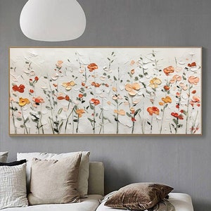 Bloem olieverfschilderij abstracte roze bloem schilderij bloem landschap schilderij bloemen muur kunst canvas lente woonkamer muur kunst