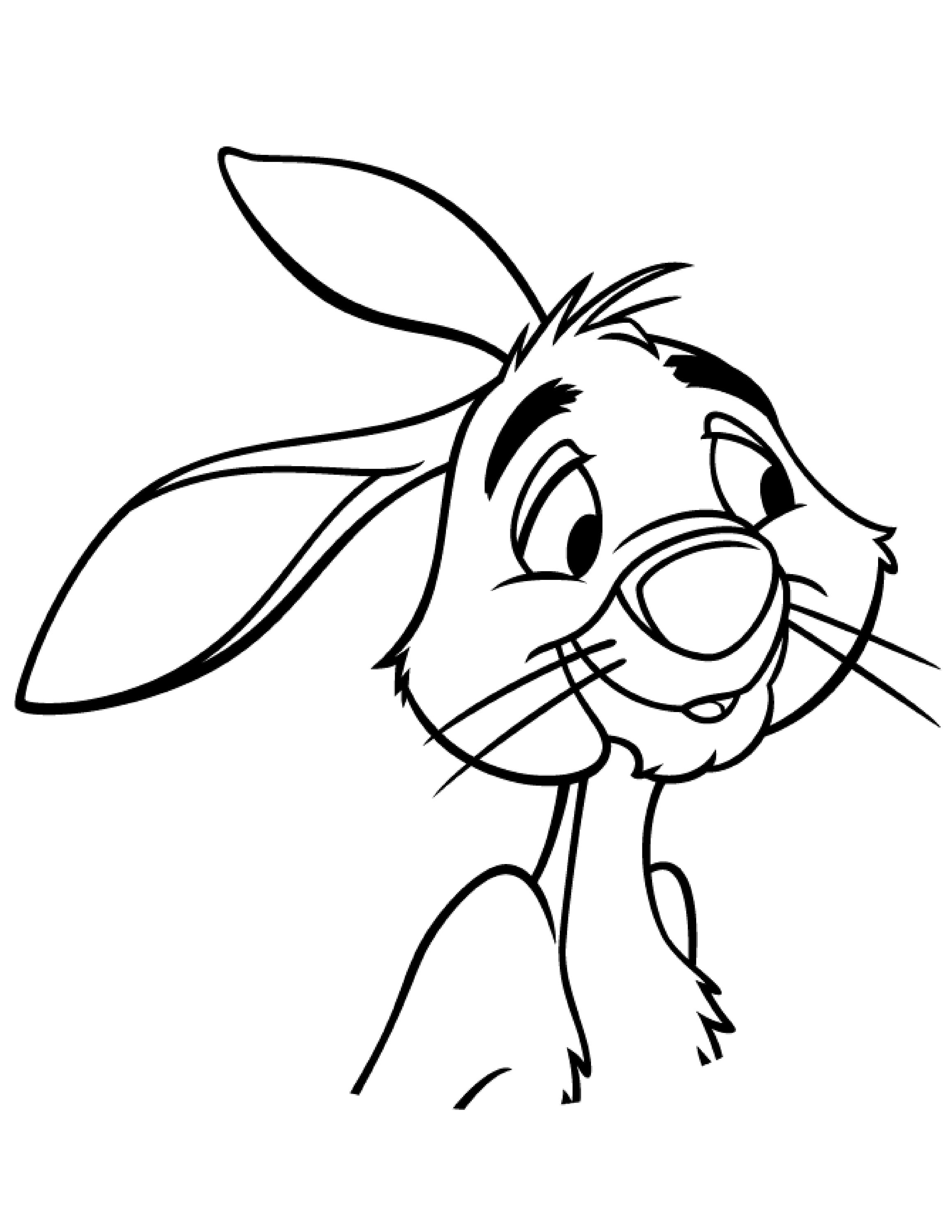 Rabbit Pooh Coloring Pages
