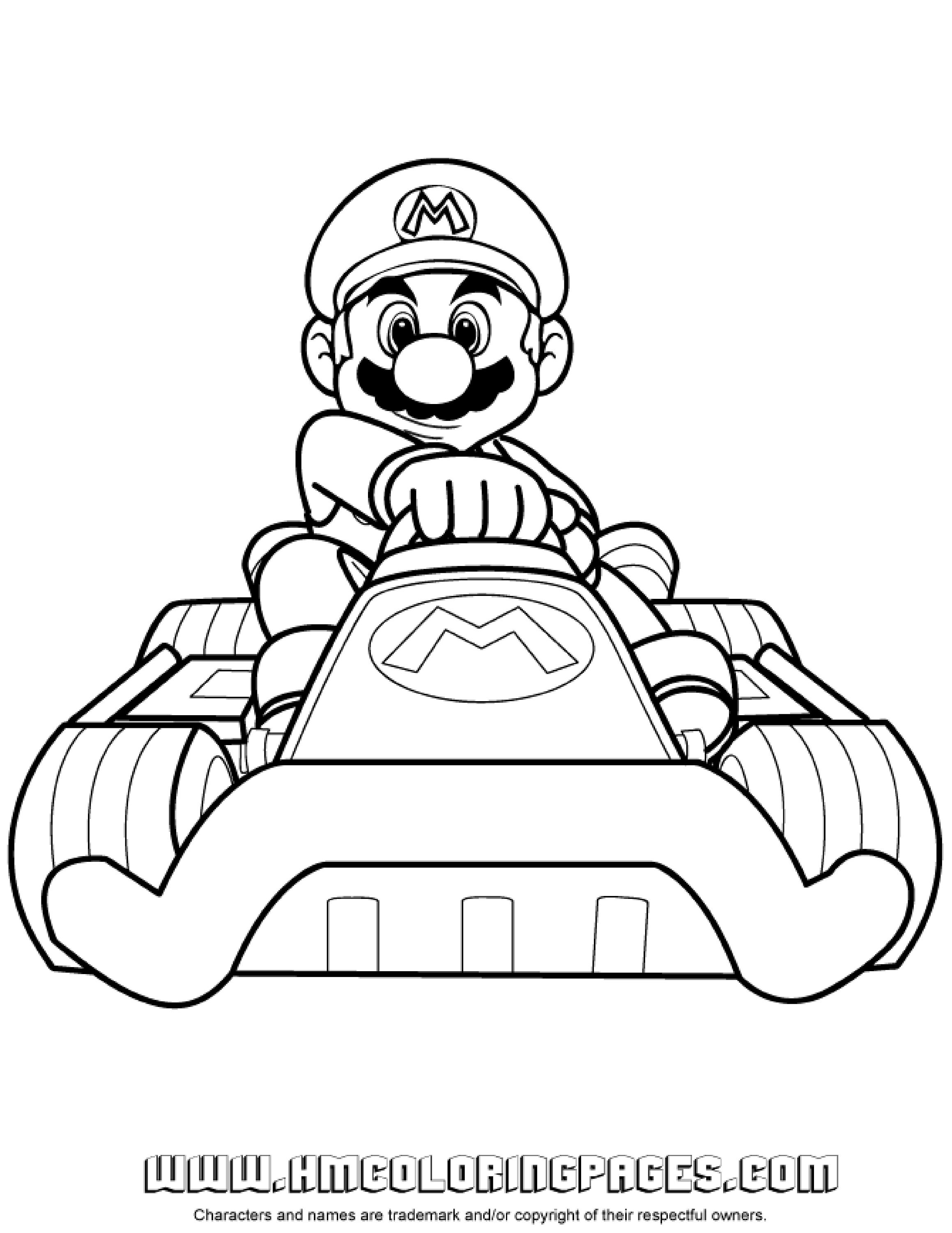 Mario Kart Characters 35 Design Coloring Pages - Etsy