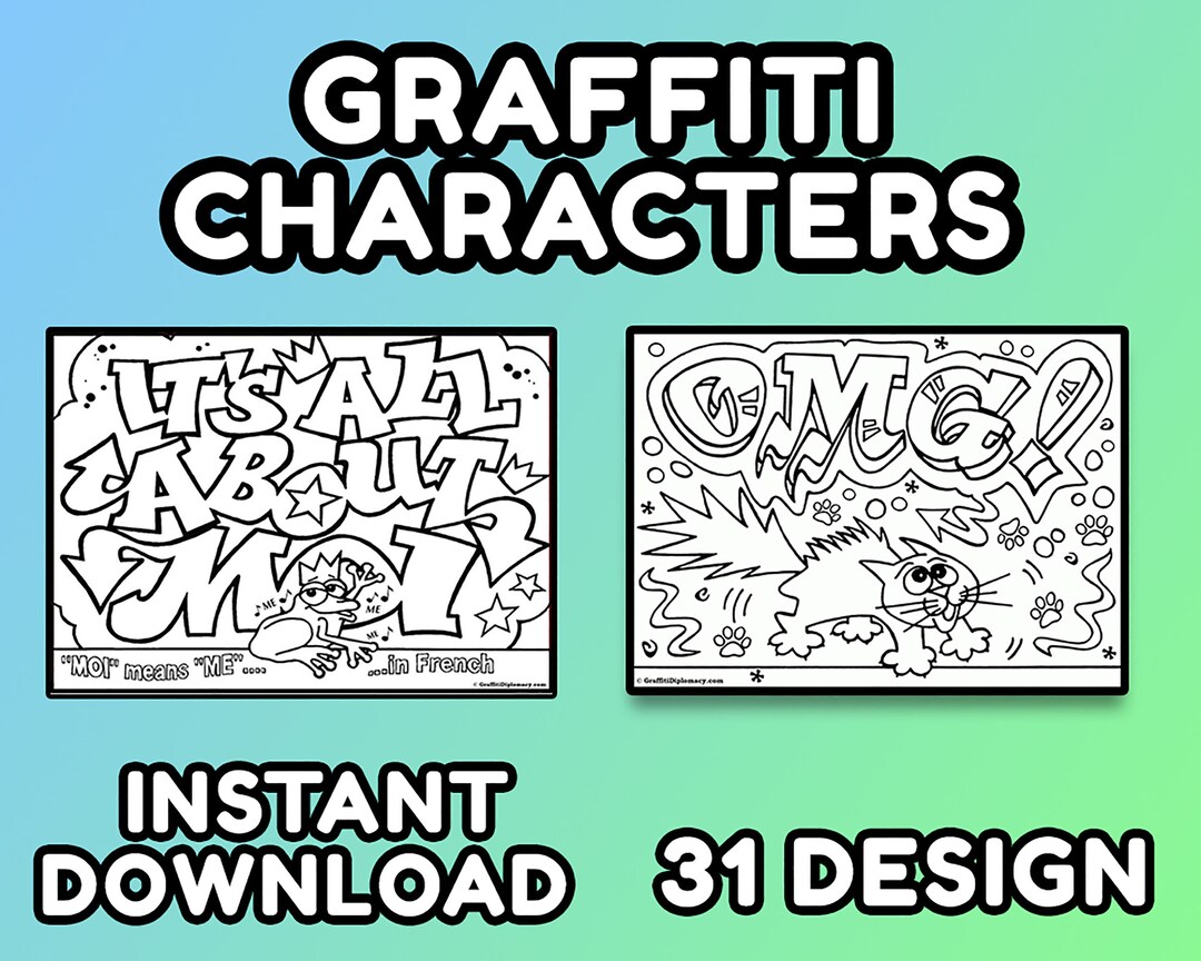 Graffiti Coloring Pages Characters