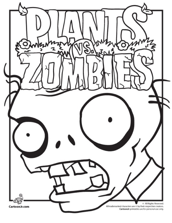 plants vs zombies plants coloring pages