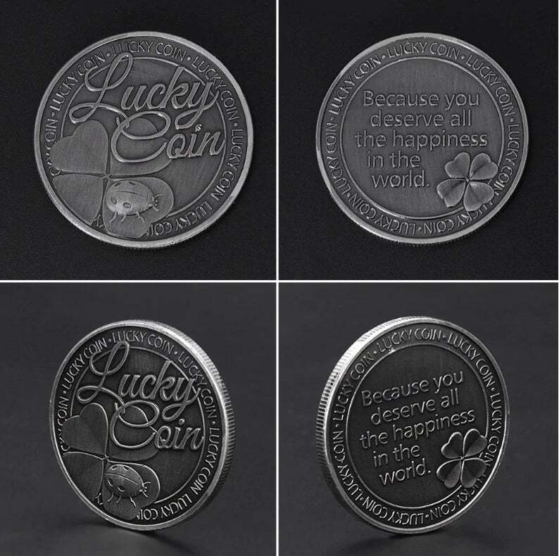 Lucky Lottery Scratcher Coin The Happy Lucky Coin The Great Etsy.de