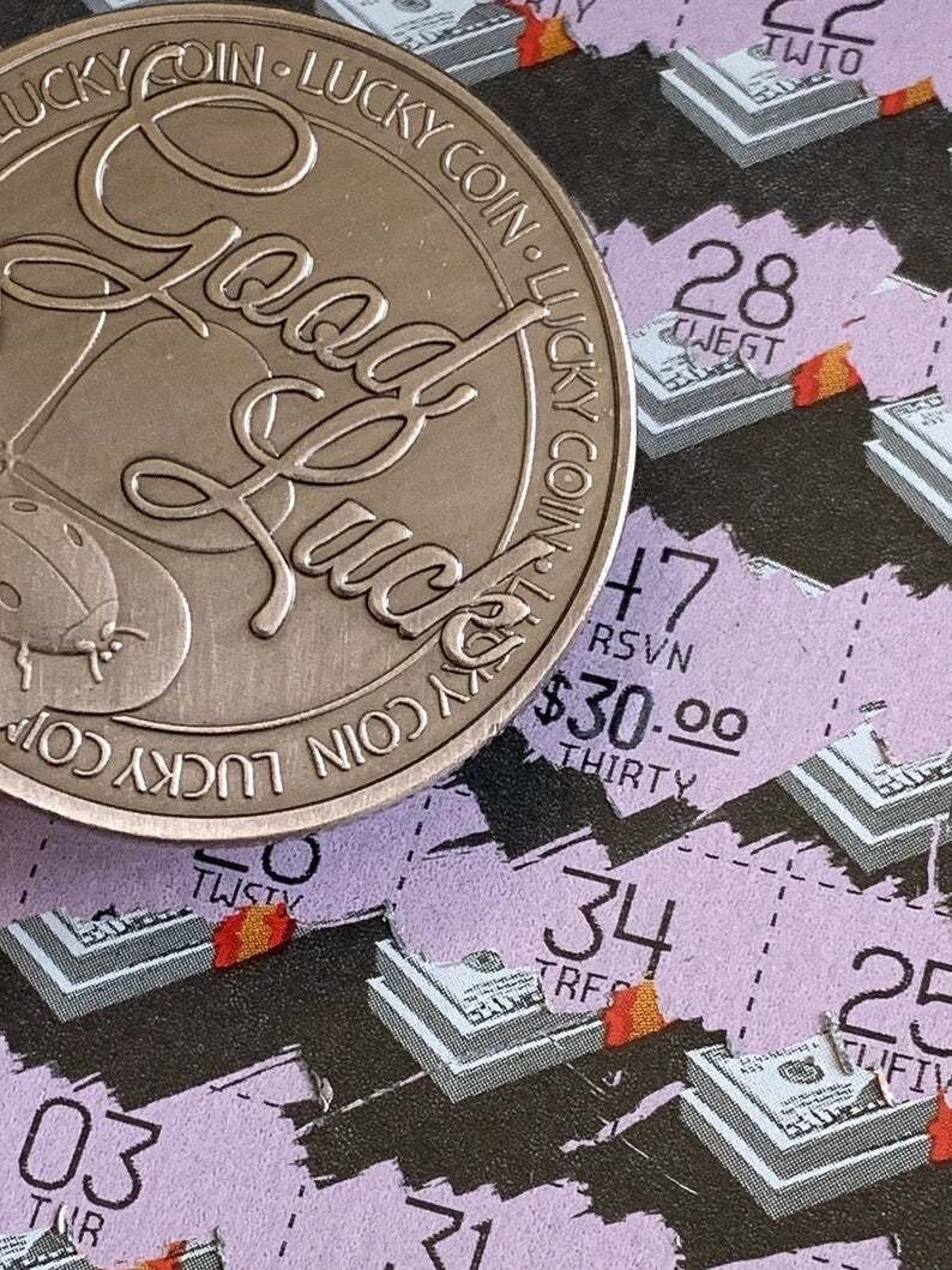 Lucky Lottery Scratcher Coin Best Scratch Lucky Coin Etsy