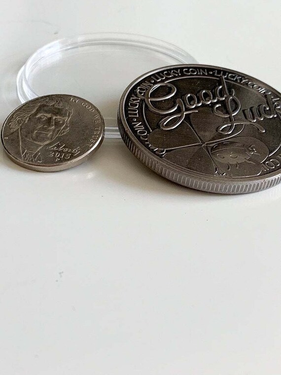 Lottery Scratcher Coin Good Luck Coin Scratcher Coin Etsy