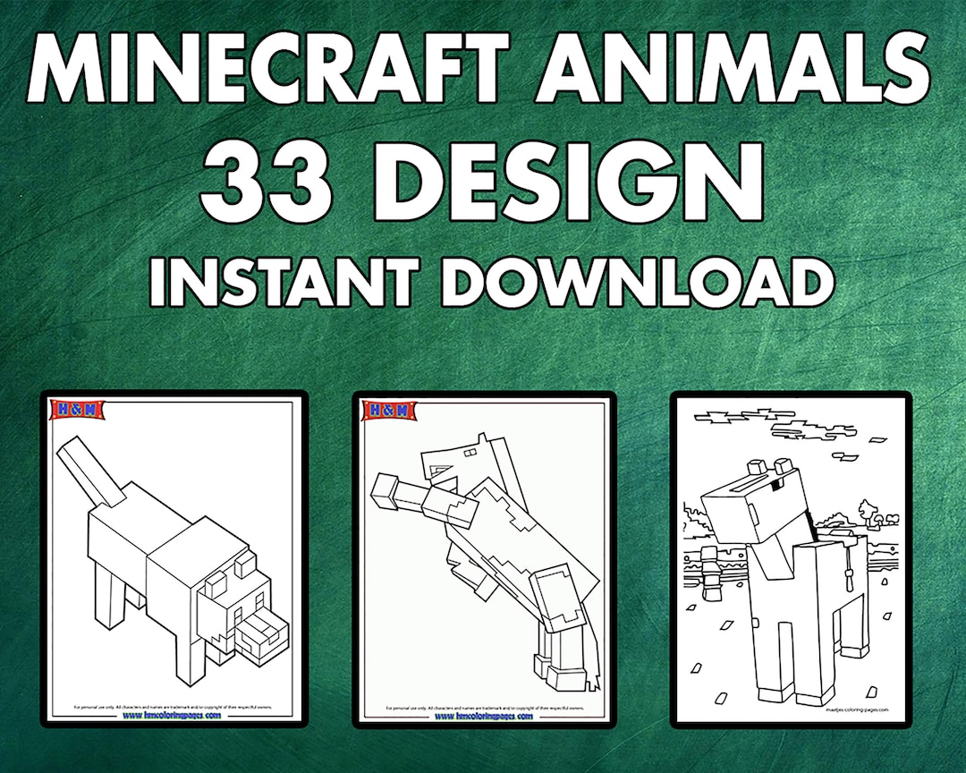 Minecraft Coloring Pages Animals