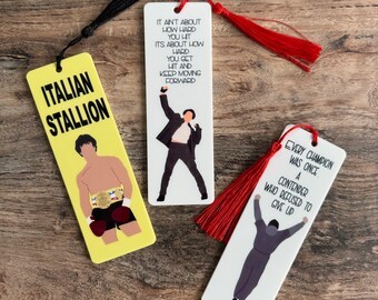 Rocky bookmark. Film bookmark. Film memorabilia. Rocky Balboa . Bookmark. Movie. Gift ideas. Bookmark. Bookish. Eye of the tiger. Icon.