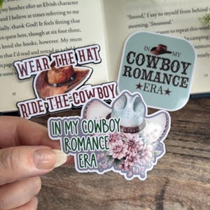 Adesivo Kindle. Adesivo con storia d'amore da cowboy. Indossa il cappello, cavalca il cowboy. Cowboy. Era da cowgirl. Adesivi. Regali per lei. Appassionati di libri. Kindle.