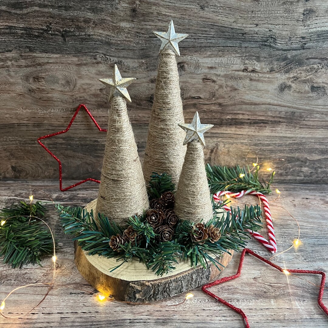 Christmas Table Centrepiece. Jute Twine Christmas Tree. Etsy UK