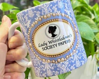 Bridgerton Mug. Tv show. Lady Whistledown. Bridgerton. The season. Benedict and Sophie.  Society papers. Cute mug. Gifts for her. Mug.