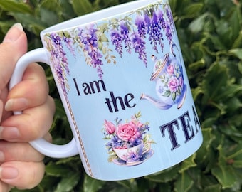 Bridgerton Mug. I am the Tea that you are having. Violet. Tv show. Lady Whistledown. Bridgerton. Wisteria. Cute mug. Gifts for her. Mug.