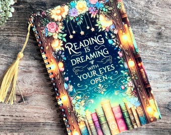 Book lovers notebook. Reading is dreaming with your eyes open.  Book gift. Gifts for her. Bookish. Booktok. Gifts for readers. Stationary.