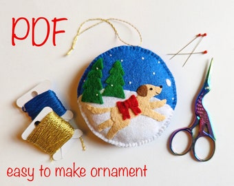 A Christmas Companion PDF Sewing Pattern: Sew Your Own Felt Bauble Christmas Decoration