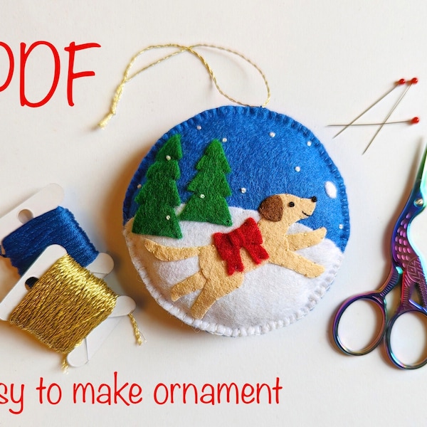 A Christmas Companion PDF Sewing Pattern: Sew Your Own Felt Bauble Christmas Decoration