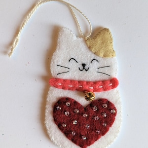 Five Cute Cats PDF Pattern Bundle: Digital Sewing Pattern for Five Cute Kitty Hanging Felt Ornaments image 7
