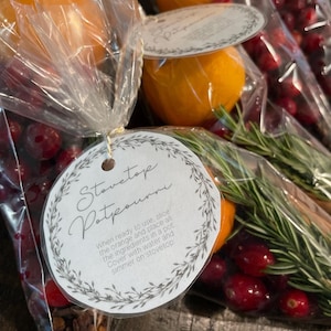 Étiquette cadeau pot-pourri de Noël sur la cuisinière et recette DIY// TÉLÉCHARGEMENT IMMÉDIAT// cadeau professeur cadeau voisin cadeau hôte