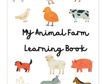 Farm Animal Busy Book, Toddler/Preschool busy binder, Homeschool Printable