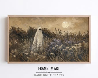 Spooky Ghost Wildflower Field Samsung Frame TV Art (Digital Download) 376
