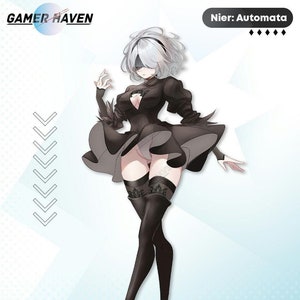 2B ニーア オートマタ 光沢仕上げステッカー デカール 6インチ | JRPG ゲーム アニメ グッズ