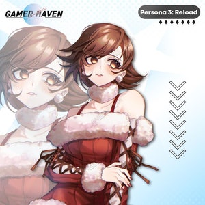 Yukari Takeba Persona 3 Reload, sticker 15 cm, finition brillante