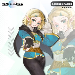 Princess Zelda The Legend of Zelda Sticker Decal 6&quot; Gloss-Finish TOTK BOTW Anime