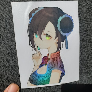 Tifa Lockhart Holographic Final Fantasy 7 5&quot; Sticker Decal | FF7 FFVII Gamer Decal