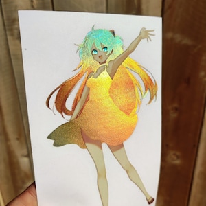 Asuka Langley Soryu Spot Holo NGE 6&quot; Sticker