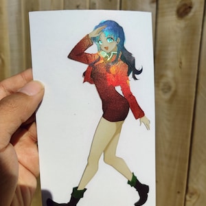 Misato Katsuragi Spot Holo NGE 6&quot; Sticker