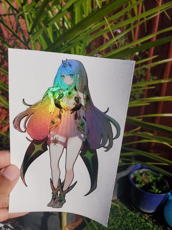 Mythra Spot Holo Xenoblade Chronicles 2 | 6" Sticker Decal Gloss-Finish, Waifu, Anime Sticker, Pyra