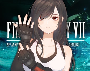 Tifa Sticker Final Fantasy 7 finition brillante 15 cm | Sticker joueur FF7 FFVII