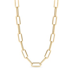 Wholesale 18K Gold PVD Stainless Steel Paperclip Chain Necklace