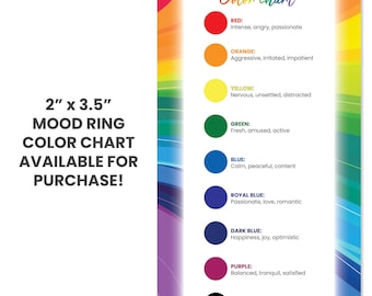 Mood Ring Chart Mood Chart Printable Mood Jewelry Chart Printer Ready ...