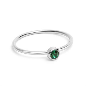 Birthstone Stacking – Mix and Match Gemstone Ring Base, 18K Gold and Silver PVD Stainless Steel, Wholesale DIY Jewelry Supply
