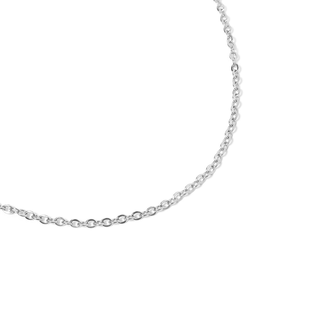 Stainless Steel Loop Chain Necklace Etsy