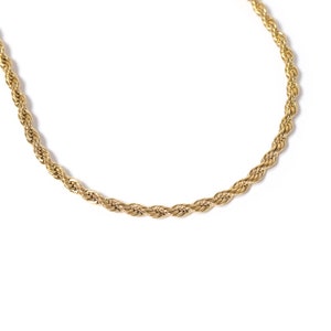 18K Gold PVD Rope Chain Necklace